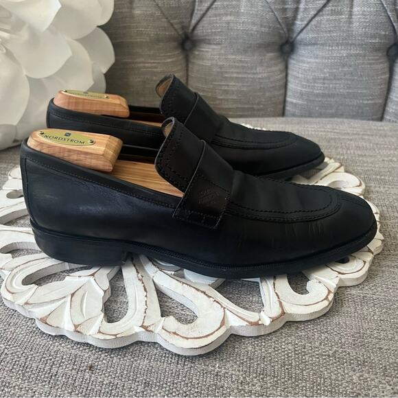 Louis Vuitton Black Leather Loafers Shoes size 6 1/2 - Picture 4 of 12